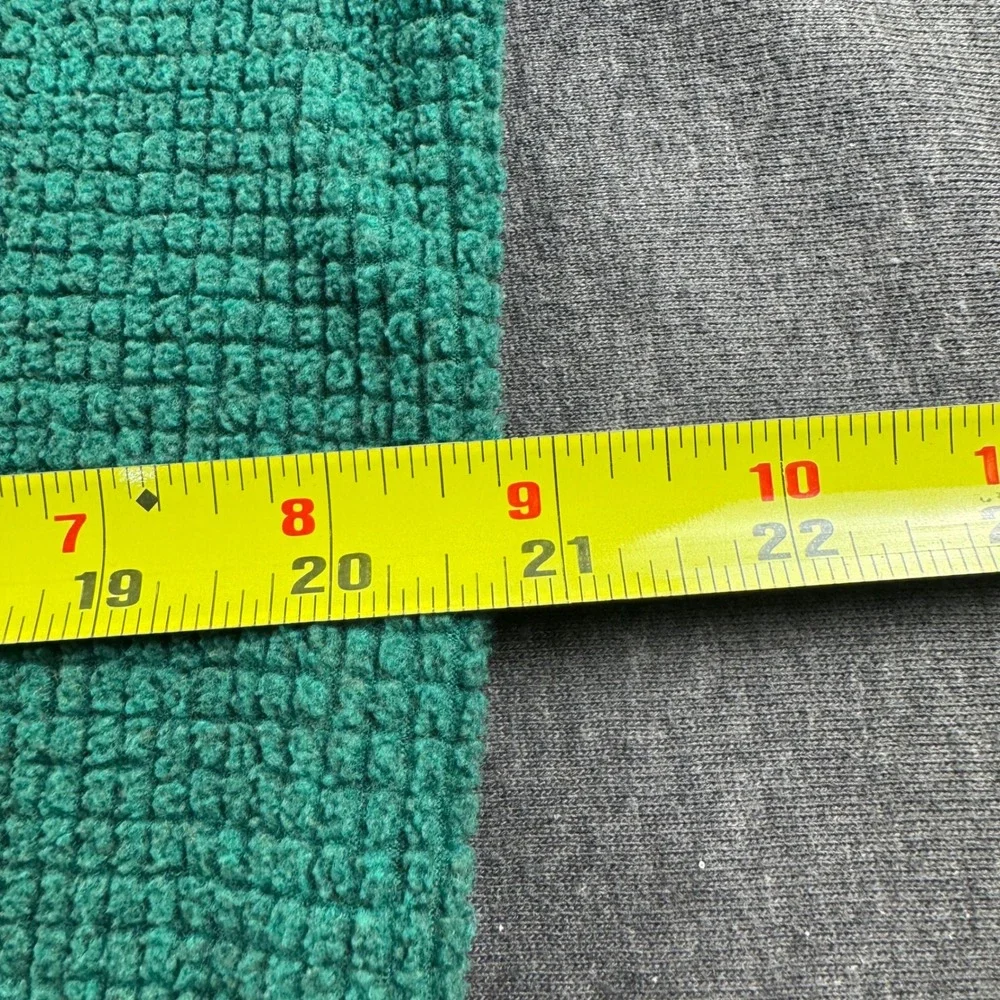Hi-Tec Mens Green Waffle Grid Fleece Snap Neck Pullover Sweater Size M